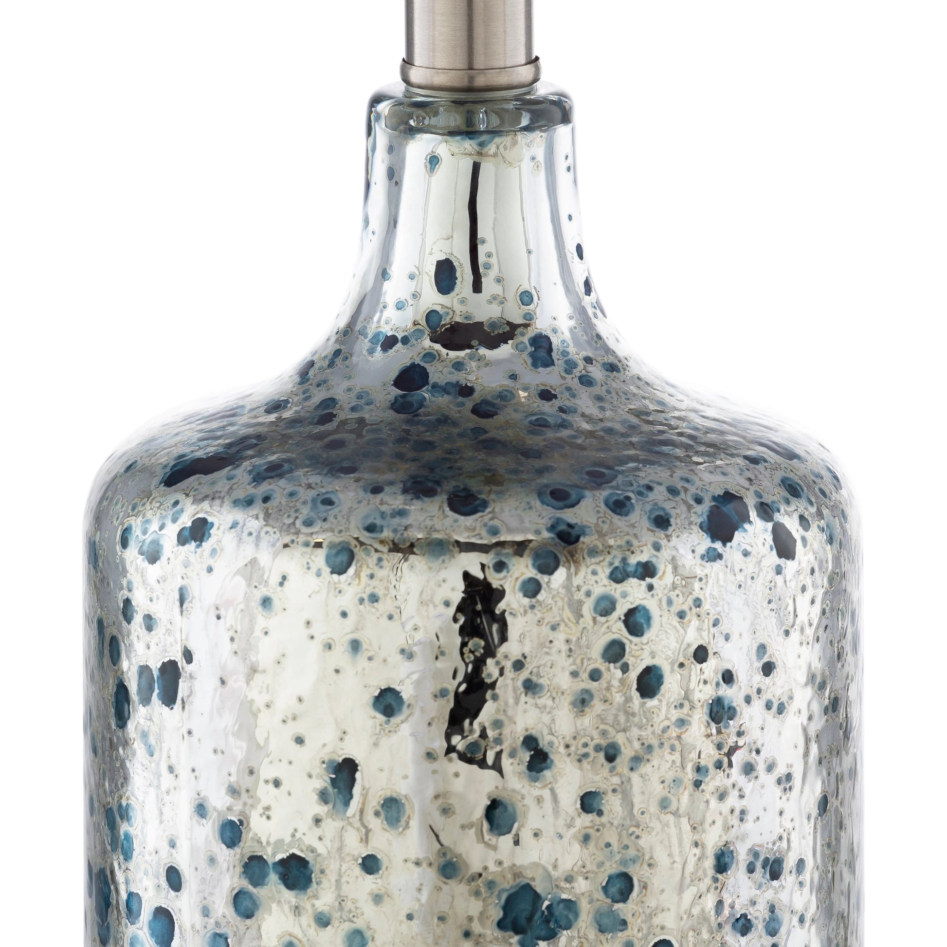 Ormond - 23766 by Livabliss in multi and metallic - silver, white, teal. Made from linen, glass, metal in a transitional style.