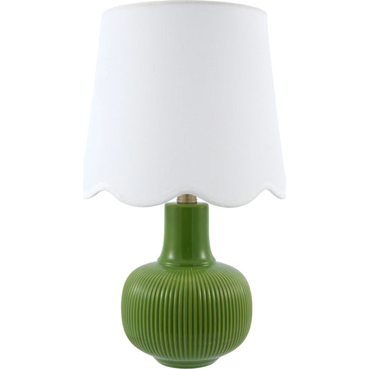 Ormelle Accent Table Lamp by Livabliss in plated, glazed. Made from ceramic, linen, polyester, iron in a unique style.