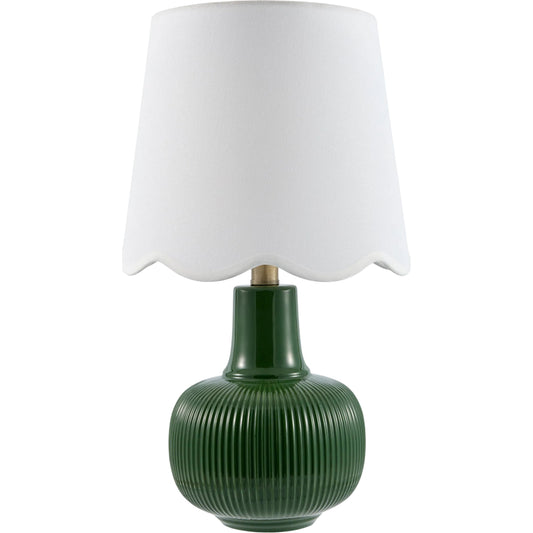 Ormelle Accent Table Lamp by Livabliss in plated, glazed. Made from ceramic, linen, polyester, iron in a unique style.