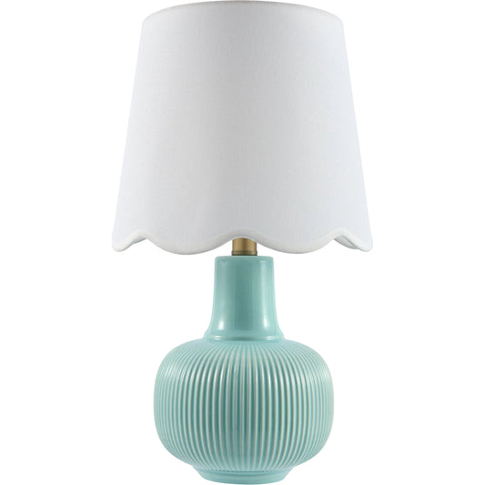 Ormelle Accent Table Lamp by Livabliss in plated, glazed. Made from ceramic, linen, polyester, iron in a unique style.