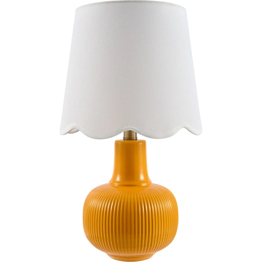 Ormelle Accent Table Lamp by Livabliss in plated, glazed. Made from ceramic, linen, polyester, iron in a unique style.