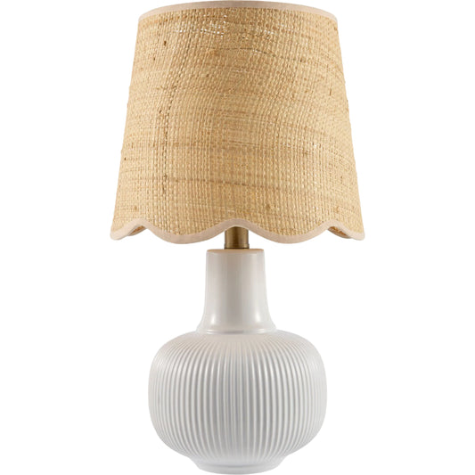 Ormelle Accent Table Lamp by Livabliss in plated, glazed. Made from ceramic, jute, polyester, iron in a unique style.