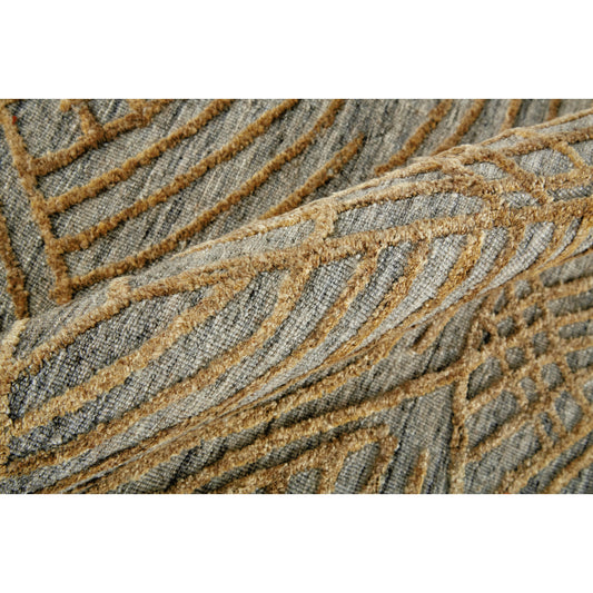 Taunton Transitional Rug - T17T8007 by Thom Felicia by Feizy Rugs in gold, gray. Made from viscose, wool in a unique style.