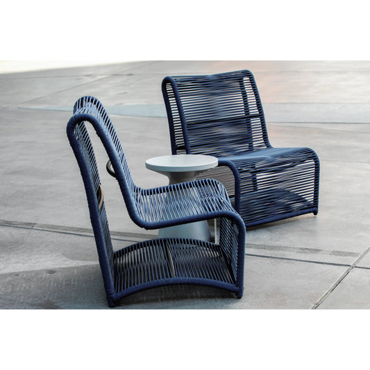 GRC Outdoor Round End Table by Sunset West. Made from gfr concrete in a modern style.