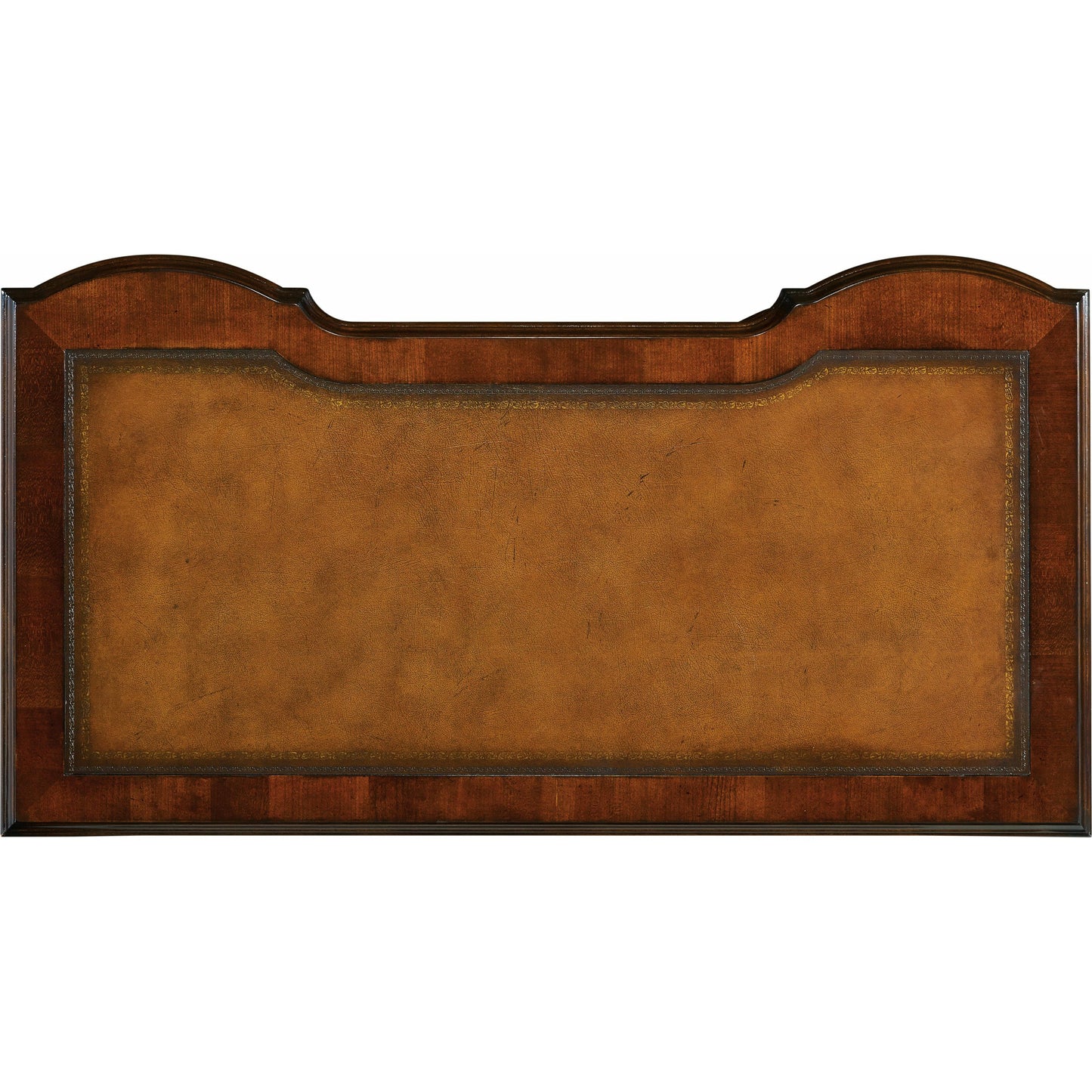002 SI-1748648 | Additional Silo | Cherry Knee Hole Desk by Hooker Furniture in cherry. Made from cherry veneers with high quality bonded leather in a traditional style.