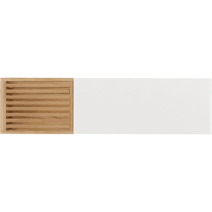 Portico Sofa Console by A.R.T. Furniture in sienna, white plaster. Made from parawood solids, mindi veneers, resin in a modern style.