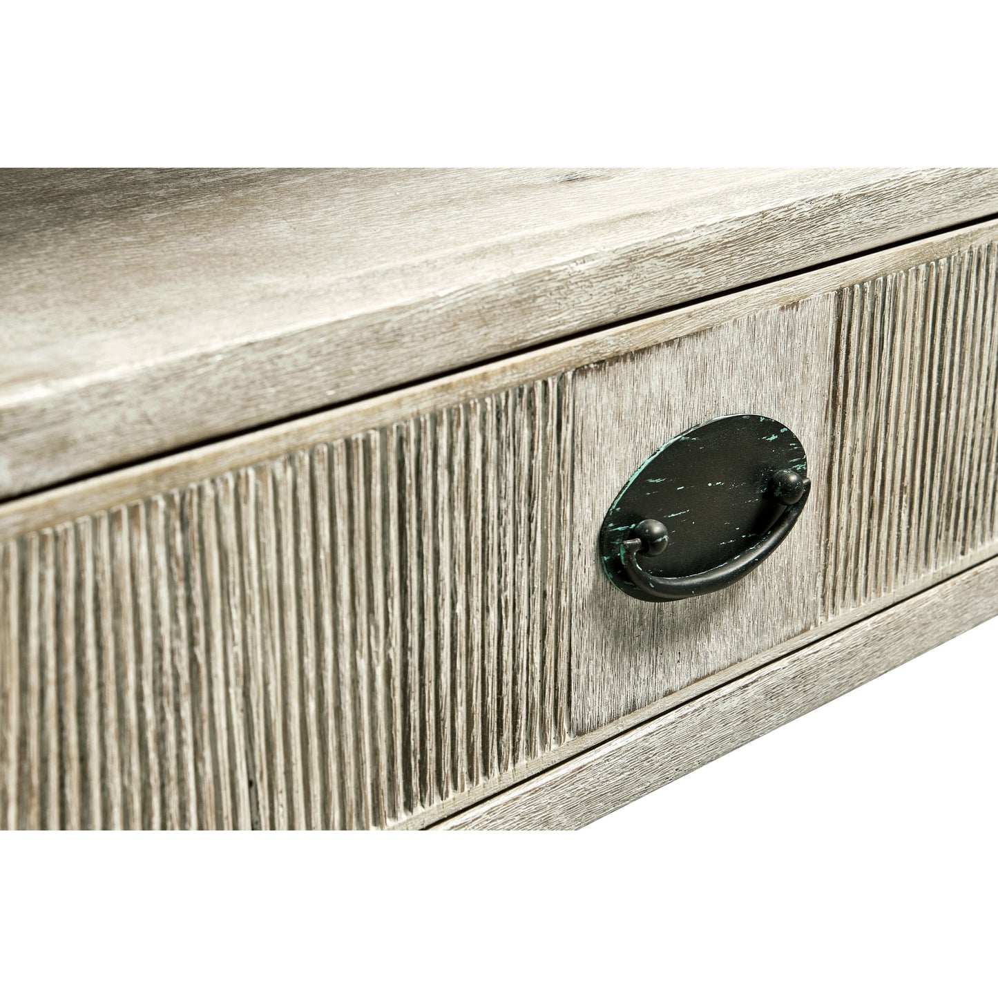 007 SR-846594 | Closeup | William Yeoward Bywater Washed Acacia Side Table by Jonathan Charles in white and washed acacia. Made from acacia in a cottage & farmhouse style.