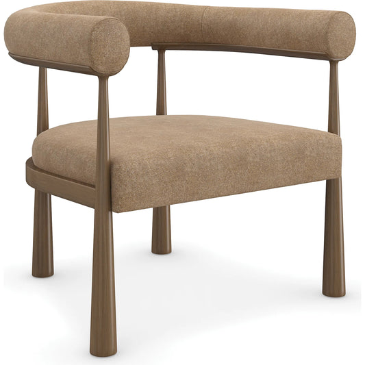 Bali Club Chair by Caracole in retro walnut. Made from walnut in a unique style.