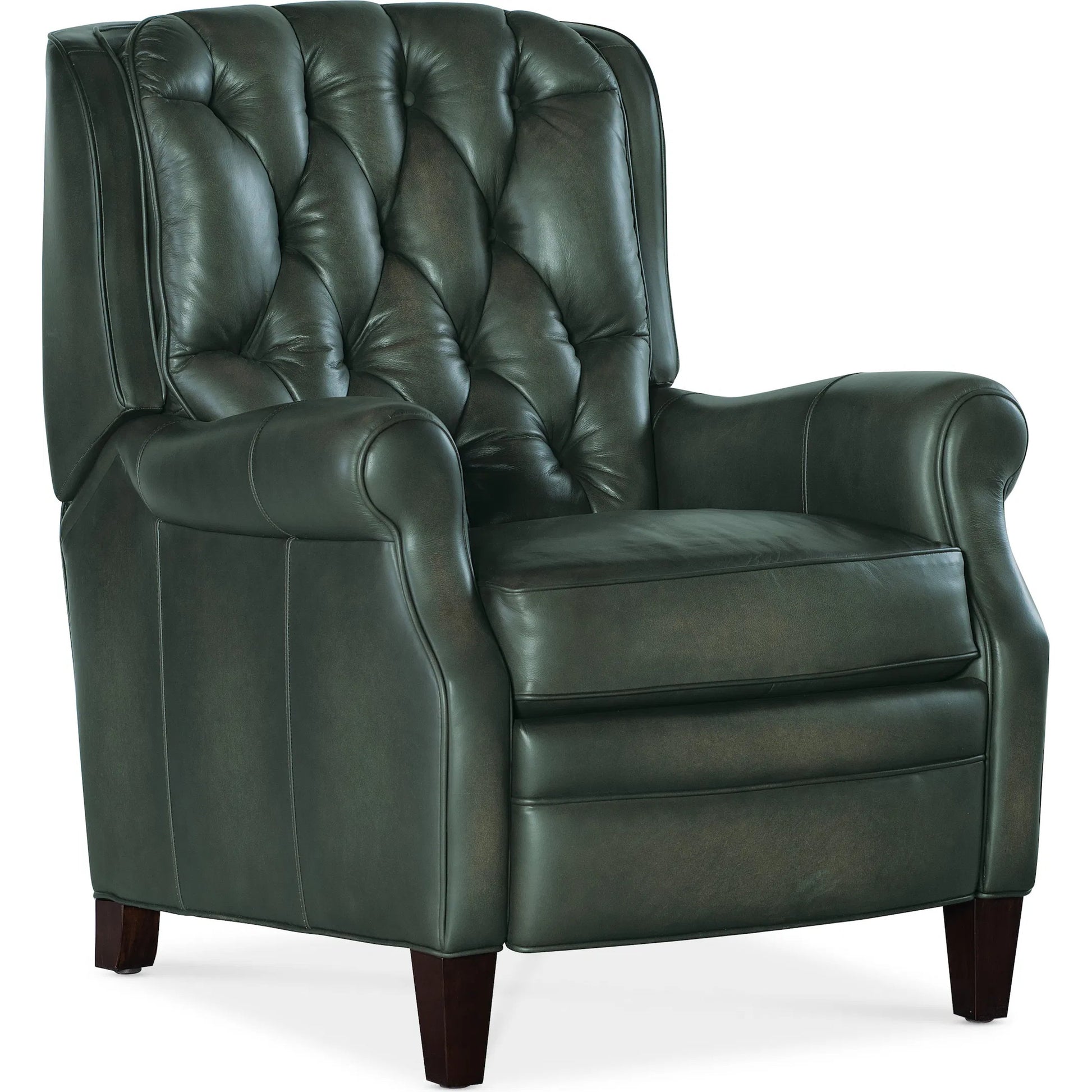 Palmer Press Back Recliner by Hooker Furniture in dark wood. Made from unique in a traditional style.
