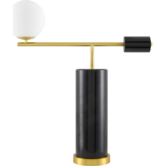 Oslin Accent Table Lamp by Surya. Made from marble, iron, glass in a modern style.