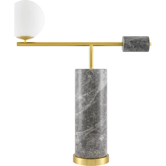 Oslin Accent Table Lamp by Surya. Made from marble, iron, glass in a modern style.