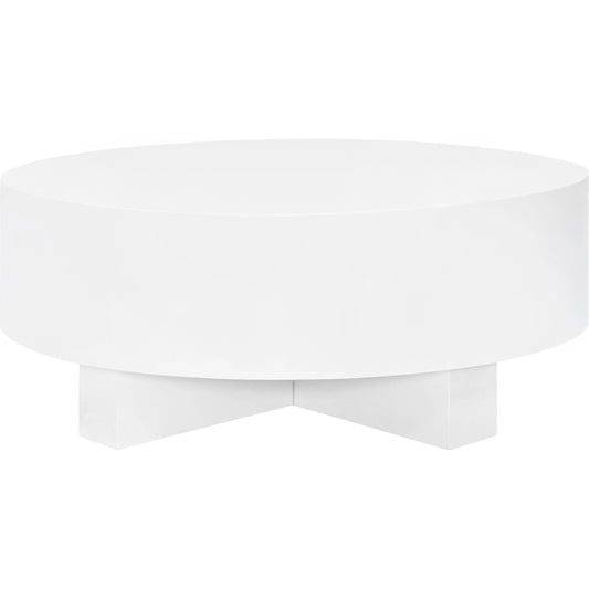 Oslo Coffee Table by Worlds Away in white. Made from mdf, solid wood in a unique style.