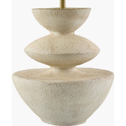 Ostia Accent Table Lamp by Surya in metallic brass, white, translucent, metallic gold and paintedplated. Made from resin, linen, plastic, iron in a transitional style.