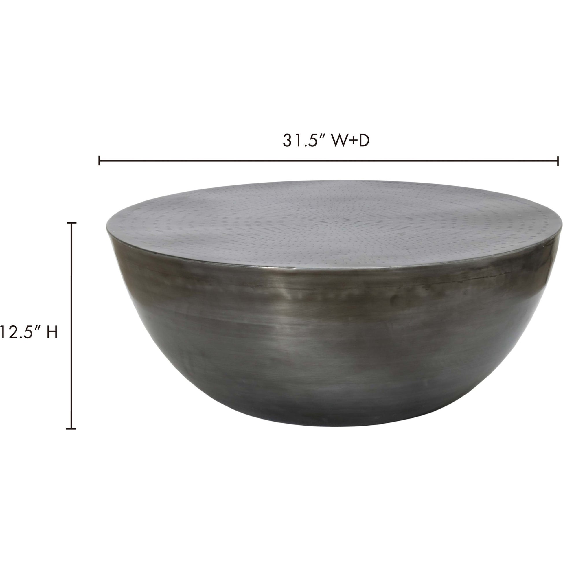 Conga Table by Moe's Home Collection in antique nickel and powder coated. Made from iron in a eclectic & global style.