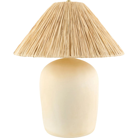 Otahu Accent Table Lamp by Livabliss in painted. Made from ceramic, seagrass in a unique style.