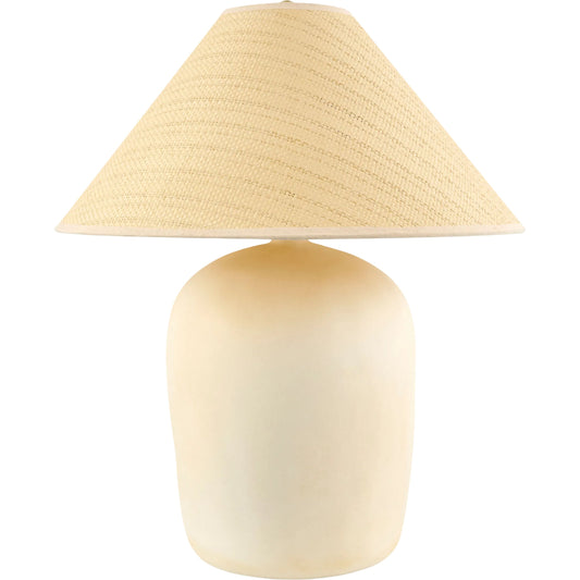 Otahu Accent Table Lamp by Livabliss in painted. Made from ceramic, seagrass, polyester in a unique style.