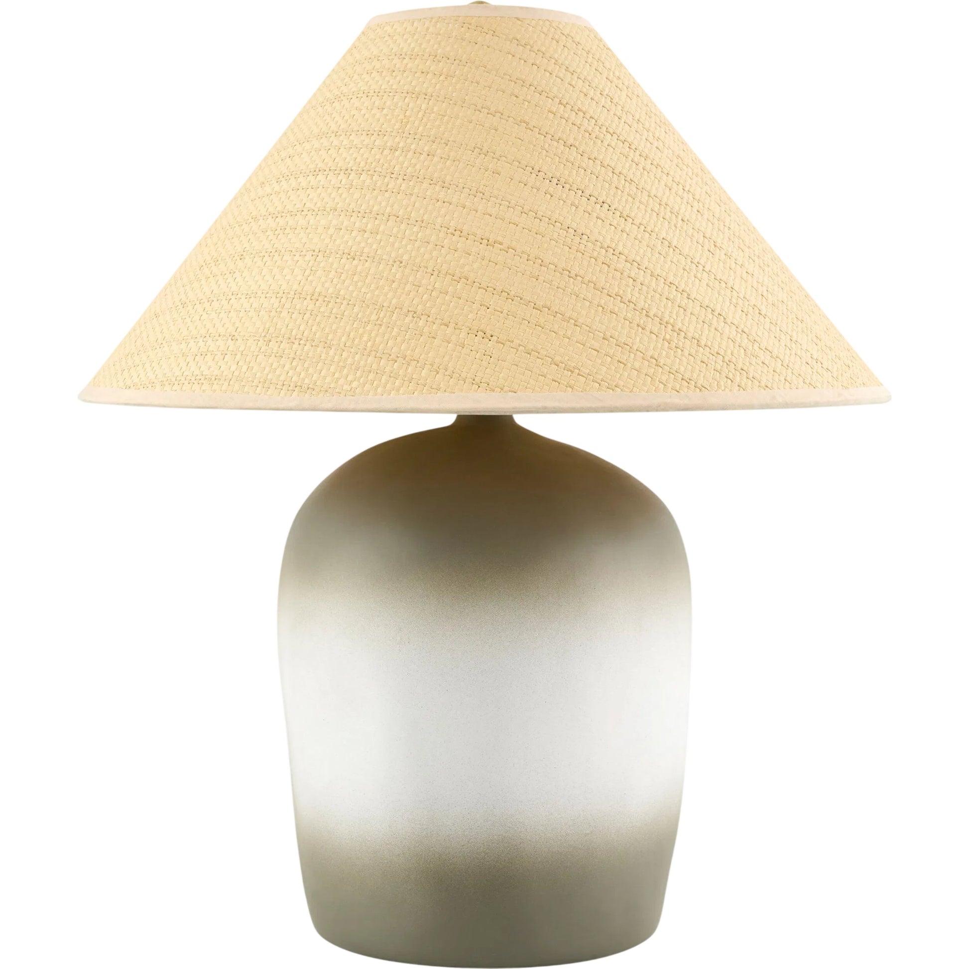 Otahu Accent Table Lamp by Livabliss in painted. Made from ceramic, seagrass, polyester in a unique style.