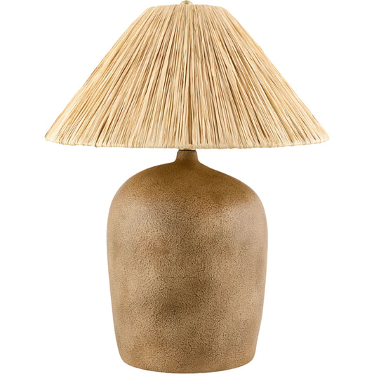 Otahu Accent Table Lamp by Livabliss in painted. Made from ceramic, seagrass in a unique style.