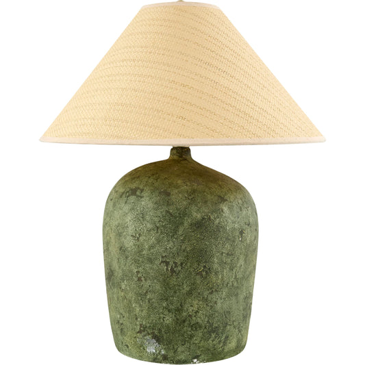 Otahu Accent Table Lamp by Livabliss in painted. Made from ceramic, seagrass, polyester in a unique style.