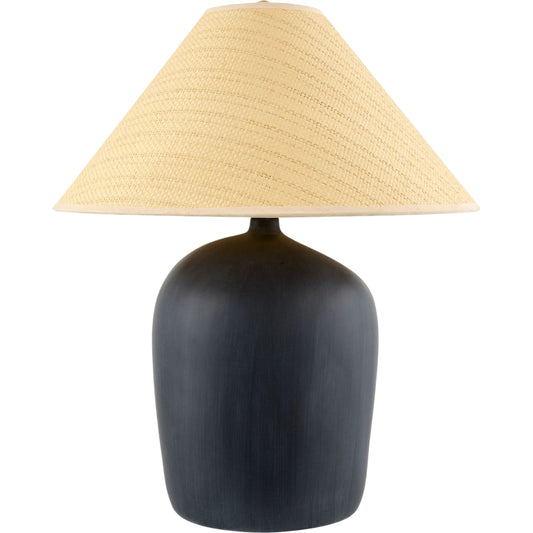 Otahu Accent Table Lamp by Livabliss in painted. Made from ceramic, seagrass, polyester in a unique style.