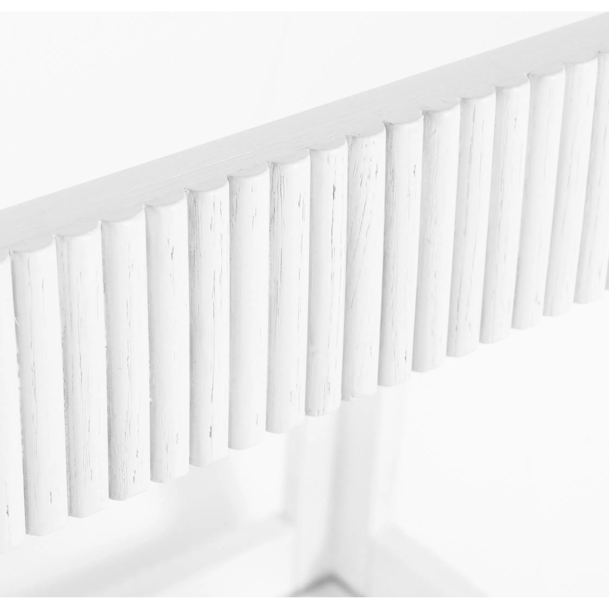 Otis Fluted Bar Cart by Worlds Away in white washed oak. Made from unique in a modern style.