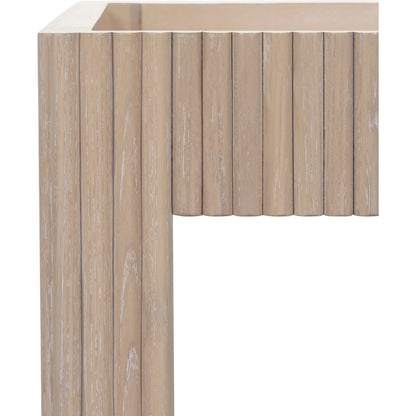 Otis Fluted Bar Cart by Worlds Away in white washed oak. Made from unique in a modern style.