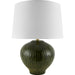 Otaki Accent Table Lamp by Surya in white, translucent, metallic gold, navy. Made from ceramic, linen, polyester, iron in a modern style.