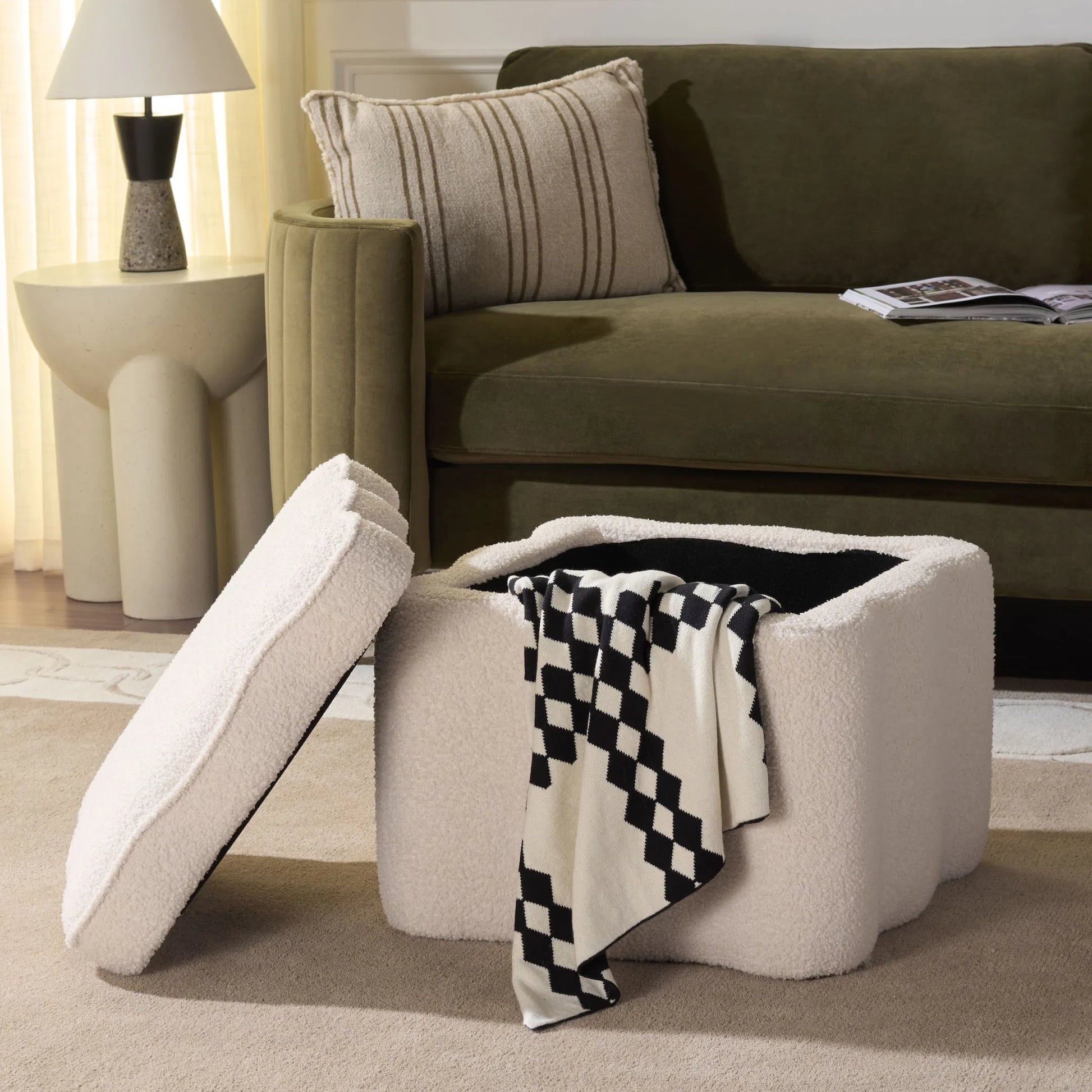 Okmulgee Square Storage Ottoman by HedgeApple Essentials. Made from plywood, 100% polyester, foam in a unique style.