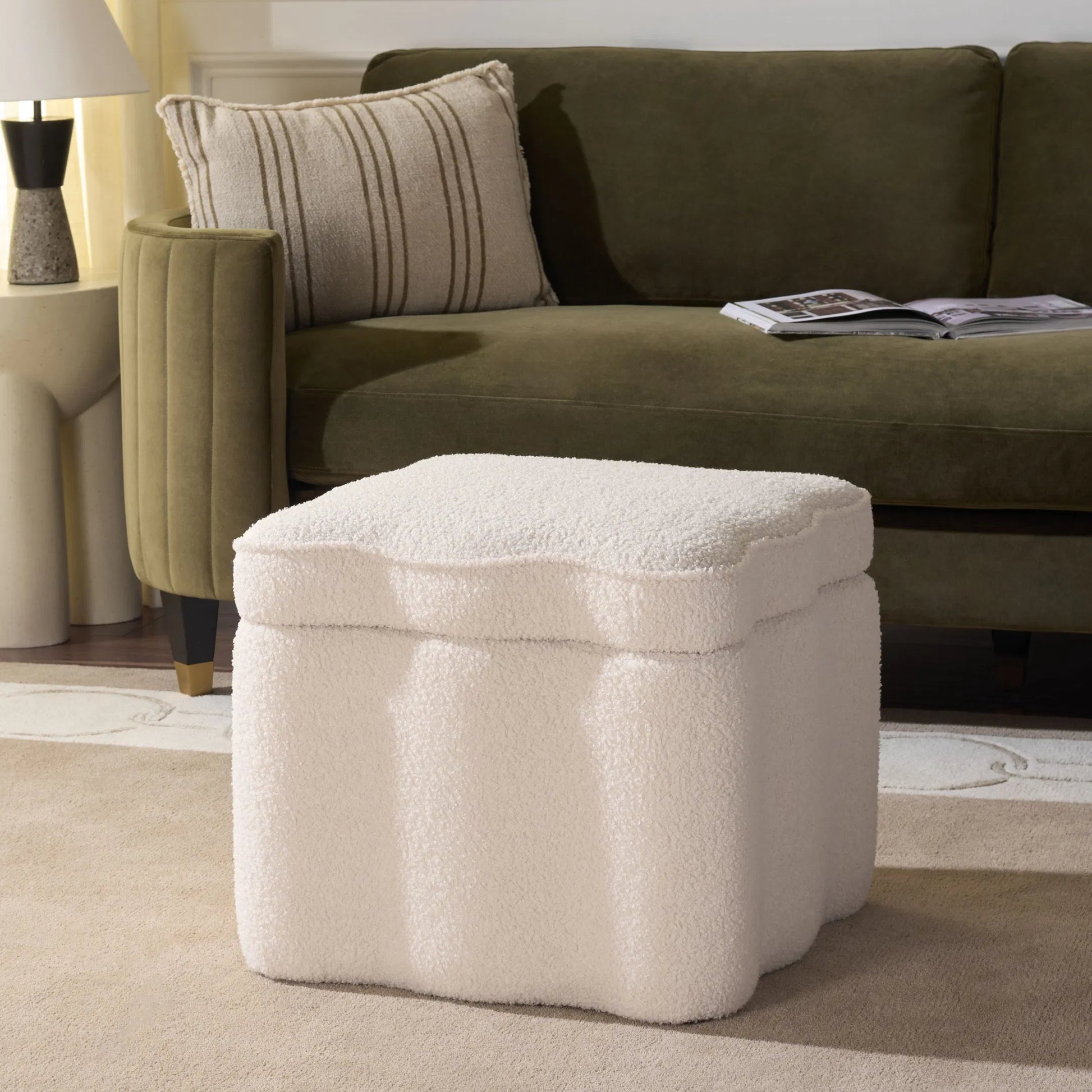 Okmulgee Square Storage Ottoman by HedgeApple Essentials. Made from plywood, 100% polyester, foam in a unique style.