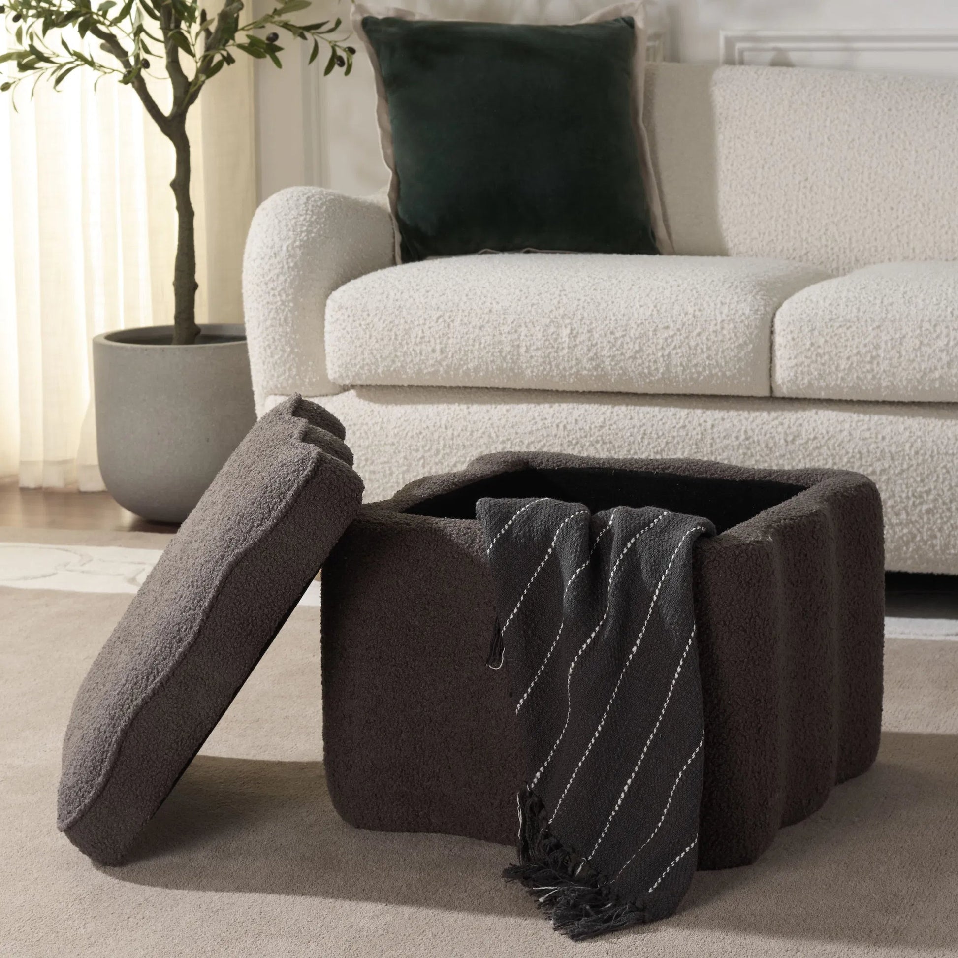 Okmulgee Square Storage Ottoman by HedgeApple Essentials. Made from plywood, 100% polyester, foam in a unique style.