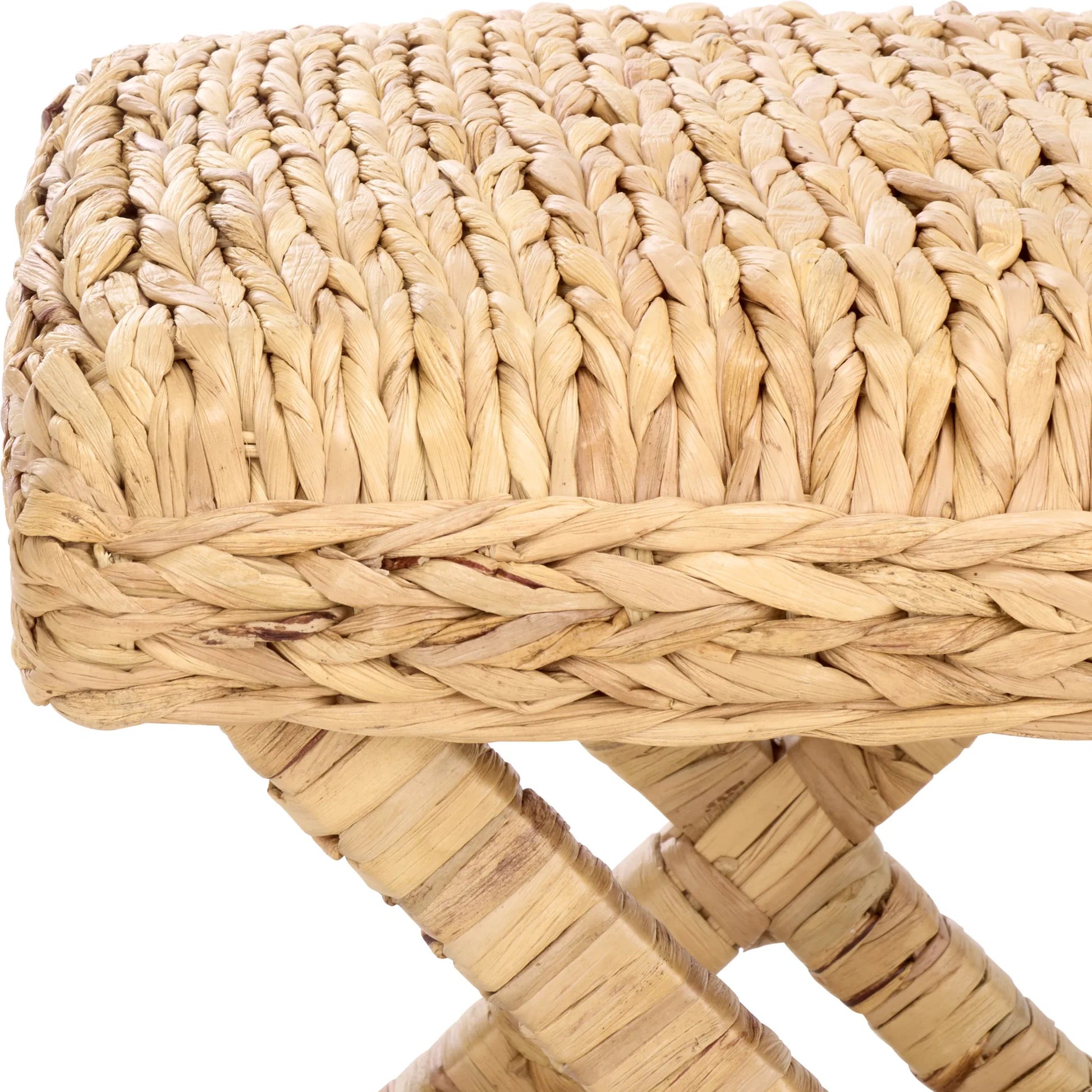 Chippewa Ottoman by HedgeApple Essentials in natural. Made from mango wood, foam in a rustic style.