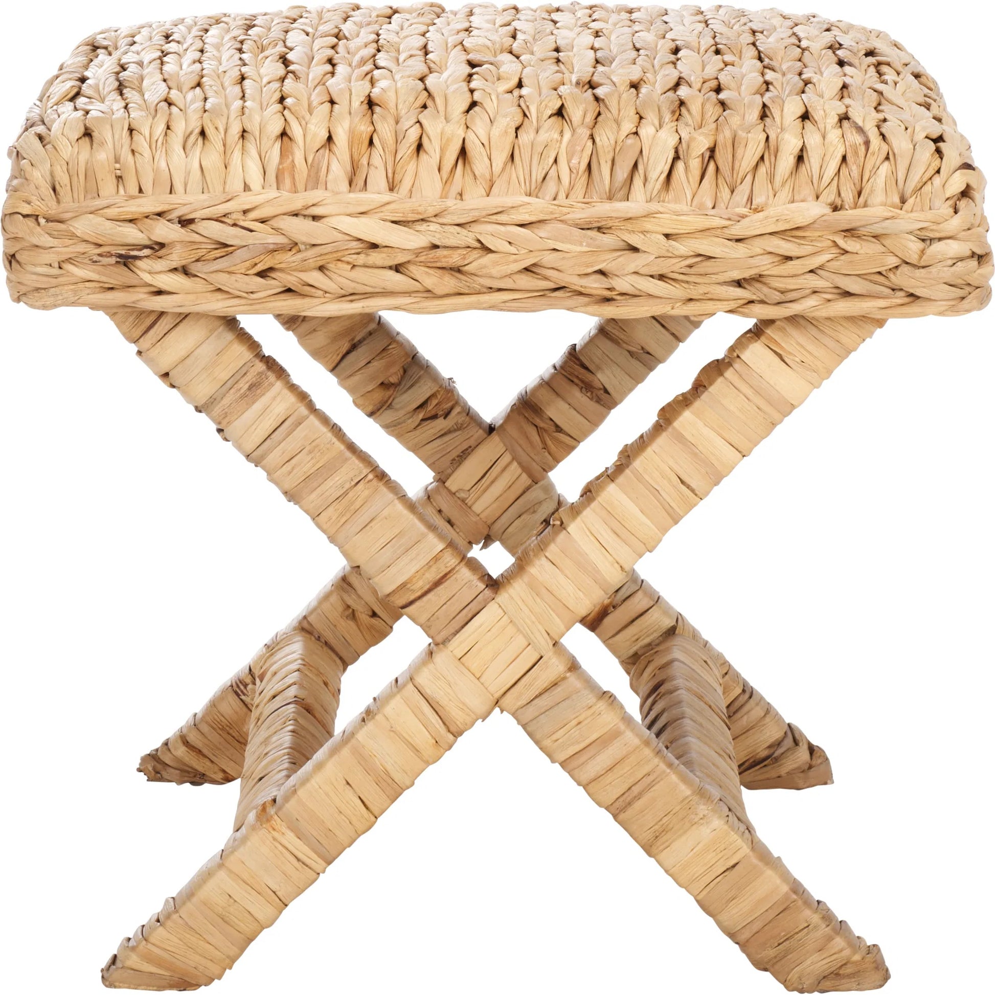 Chippewa Ottoman by HedgeApple Essentials in natural. Made from mango wood, foam in a rustic style.