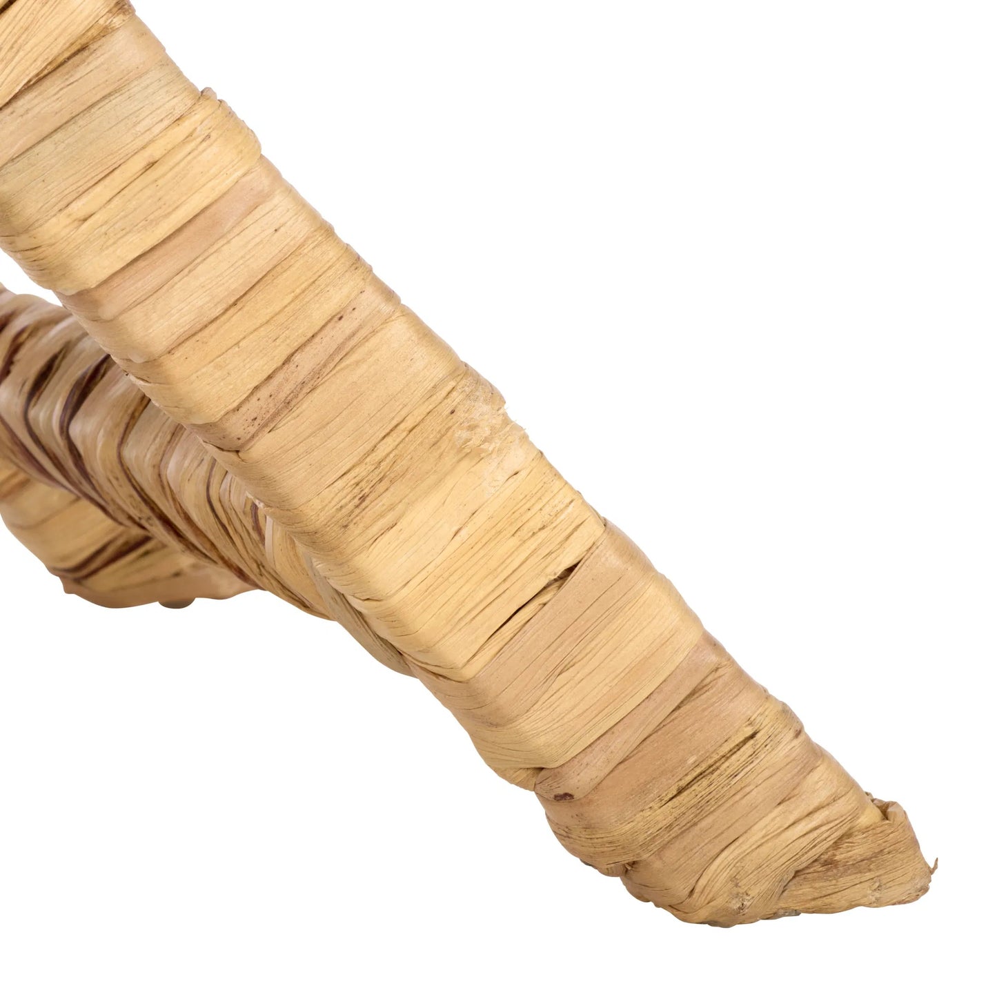006 SI-2380210 | Closeup | Chippewa Ottoman by HedgeApple Essentials in natural. Made from mango wood, foam in a rustic style.