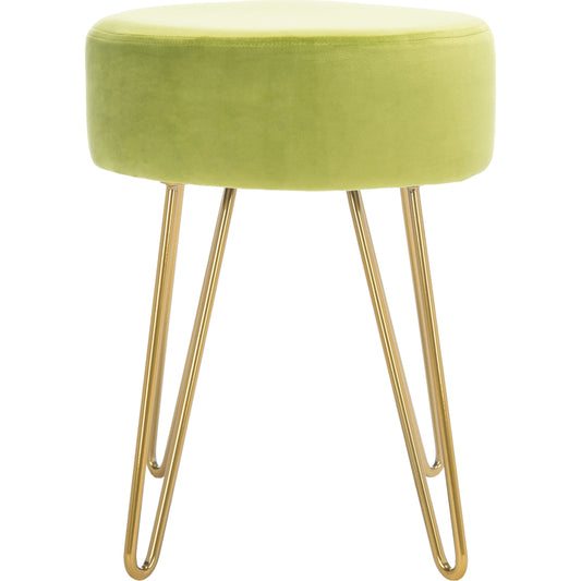 Abrea Ottoman by Safavieh. Made from plywood, velvet, iron in a modern style.