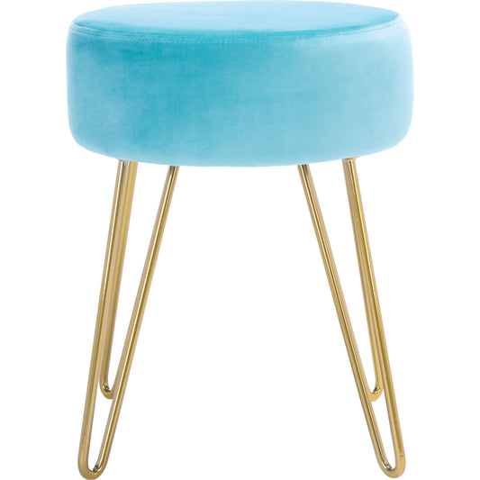 Abrea Ottoman by Safavieh. Made from plywood, velvet, iron in a modern style.