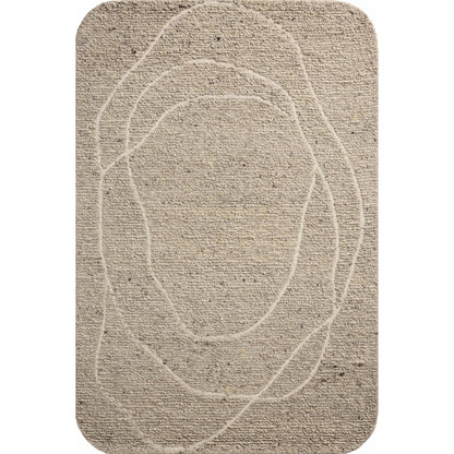 Otis OTT-01 Rug by Loloi in oatmeal, ivory. Made from 100% wool in a unique style.