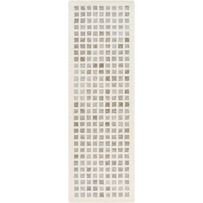 Ottawa Rug by Livabliss in beige, gray, brown, light gray. Made from main: 73% wool, main: 27% recycled pet yarn in a modern style.