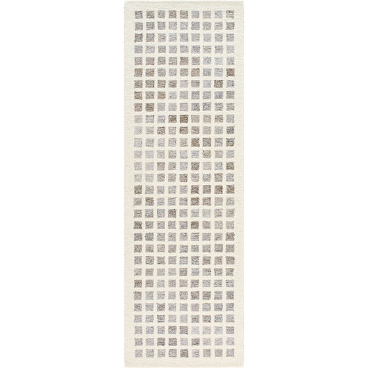 Ottawa Rug by Livabliss in beige, gray, brown, light gray. Made from main: 73% wool, main: 27% recycled pet yarn in a modern style.