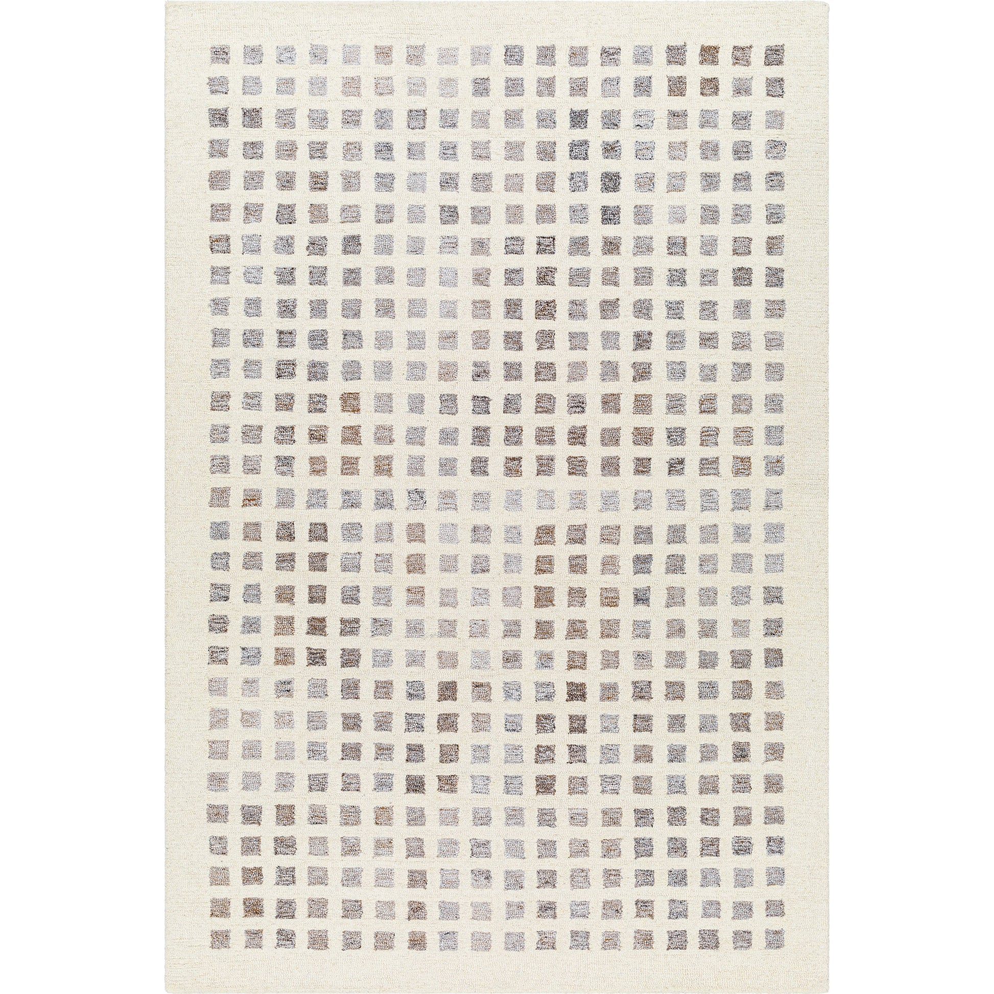 Ottawa Rug by Livabliss in beige, gray, brown, light gray. Made from main: 73% wool, main: 27% recycled pet yarn in a modern style.