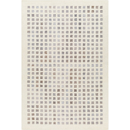 Ottawa Rug by Livabliss in beige, gray, brown, light gray. Made from main: 73% wool, main: 27% recycled pet yarn in a modern style.