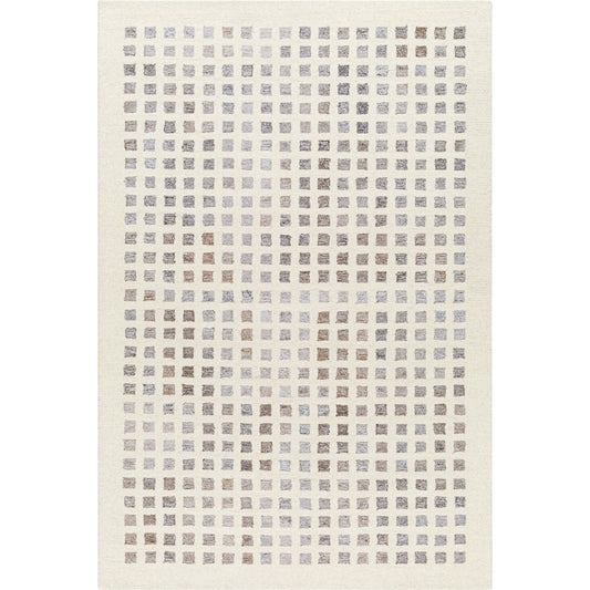 Ottawa Rug by Livabliss in beige, gray, brown, light gray. Made from main: 73% wool, main: 27% recycled pet yarn in a modern style.