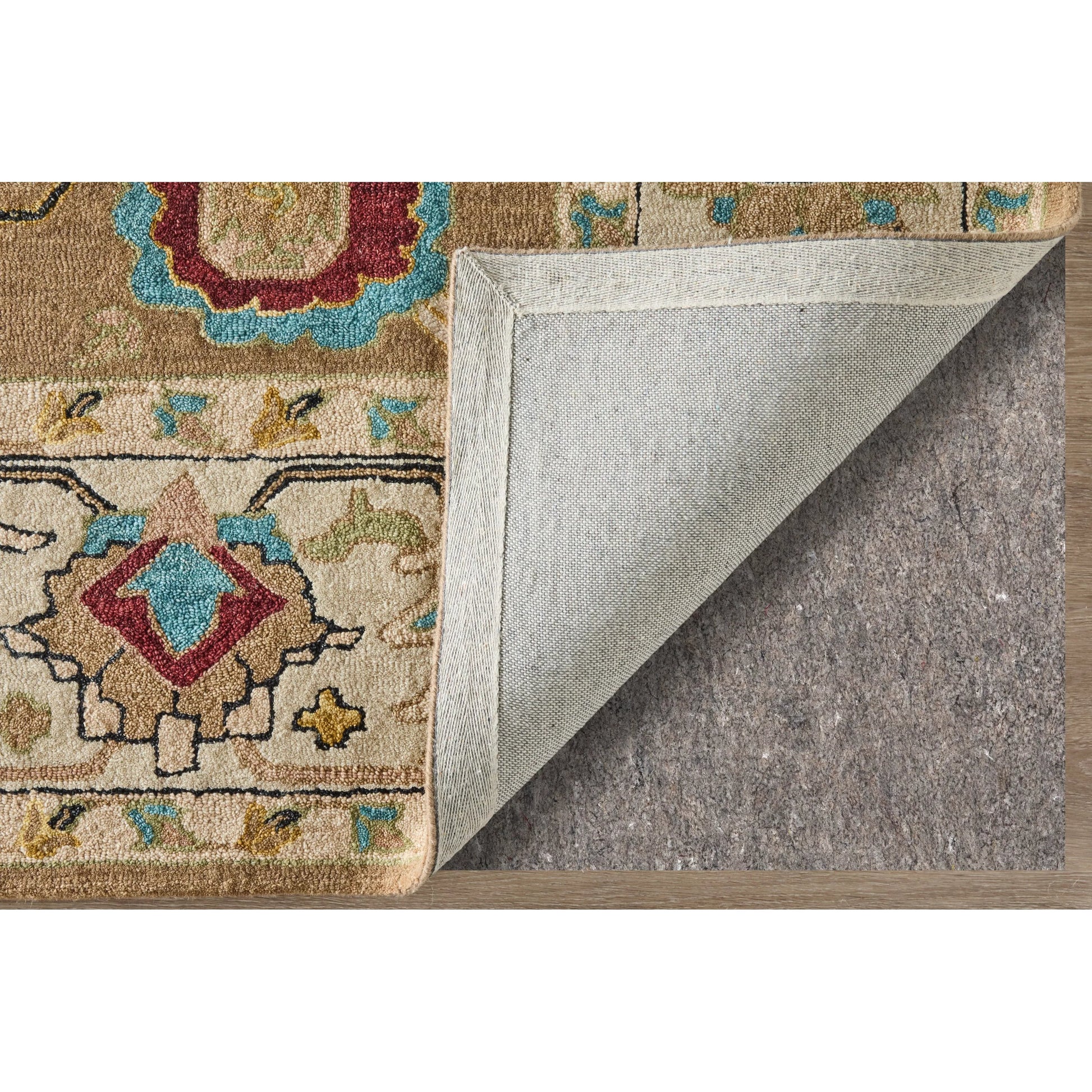 Springfield Traditional & Botanical SPF8A45F Rug by Feizy in tan, ivory, blue. Made from wool in a unique style.