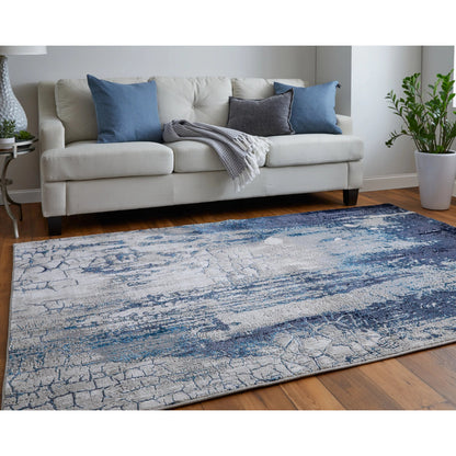 Indio Rug - 39H2F by Feizy in ivory, blue, black. Made from unique in a unique style.