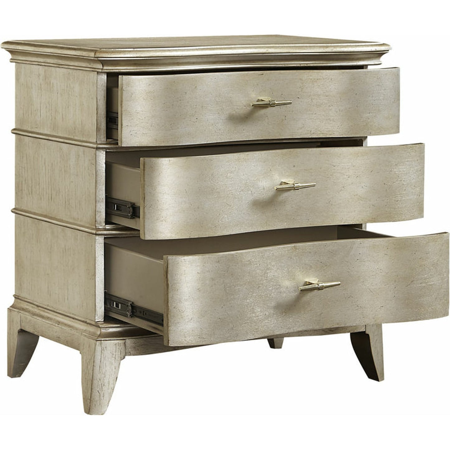 004 SR-882090 | Additional Silo | Starlite Nightstand by A.R.T. Furniture in silver and peri. Made from parawood solids, primavera veneer in a transitional style.