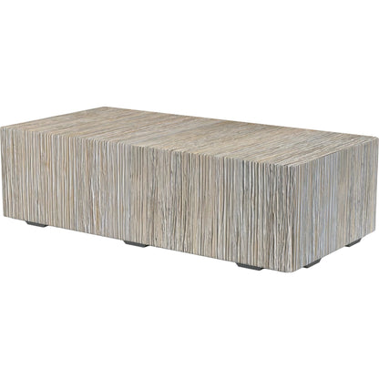 Madera Outdoor Coffee Table by Sunset West in wood. Made from gfr concrete in a modern style.