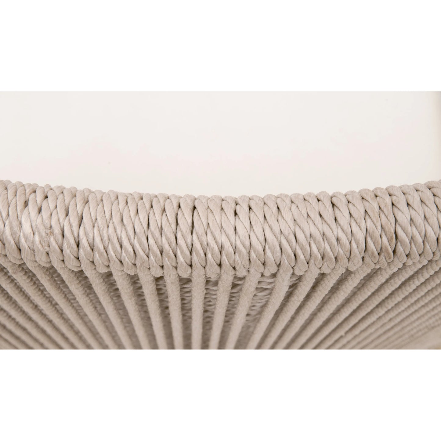 003 SI-2292643 | Closeup | Overlay Dining Chair (Set of 2) by Essentials For Living in oyster twist rope, livesmart peyton, pearl, natural gray mahogany. Made from solid mahogany wood, aluminum in a transitional style.