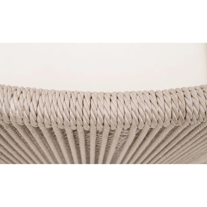 Overlay Dining Chair (Set of 2) by Essentials For Living in oyster twist rope, livesmart peyton, pearl, natural gray mahogany. Made from solid mahogany wood, aluminum in a transitional style.