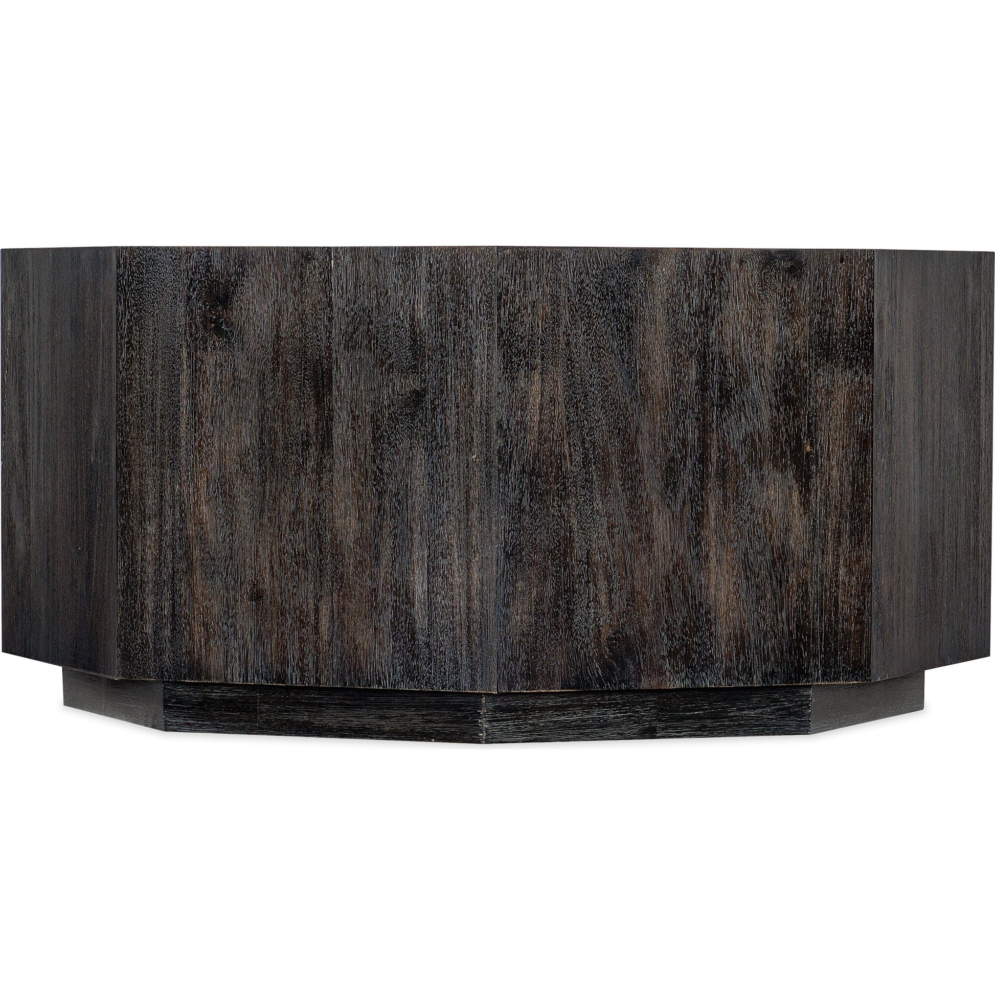 Commerce & Market Honeycomb Cocktail Table by Hooker Furniture in black. Made from acacia veneers in a modern style.