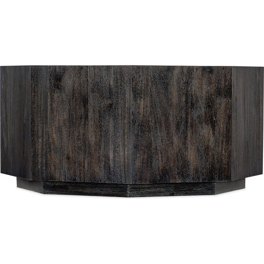 Commerce & Market Honeycomb Cocktail Table by Hooker Furniture in black. Made from acacia veneers in a modern style.