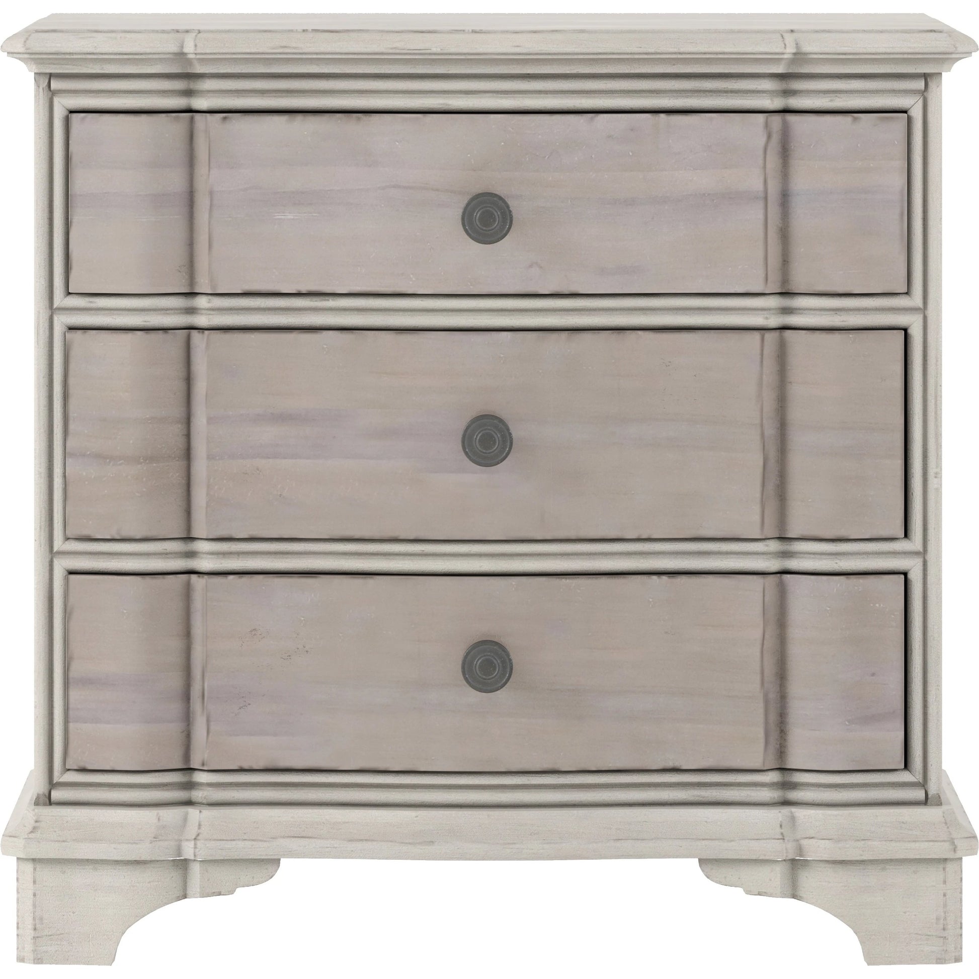 Alcove Nightstand by A.R.T. Furniture in belgian ivory, washed maple. Made from acacia solids, maple veneers, metal in a traditional style.